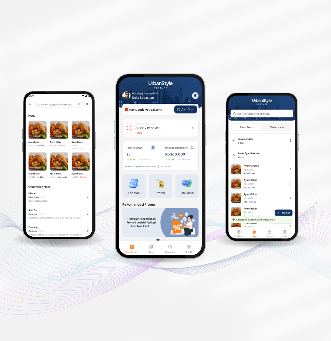 Fitur dan solusi digital UrbanStyle (Merchant Food)
