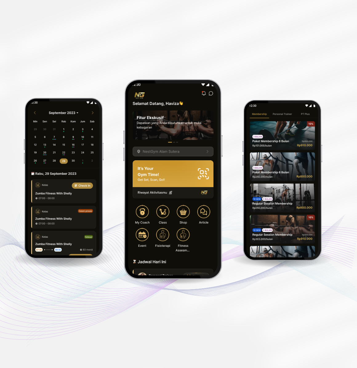 Fitur dan solusi digital NEST GYM